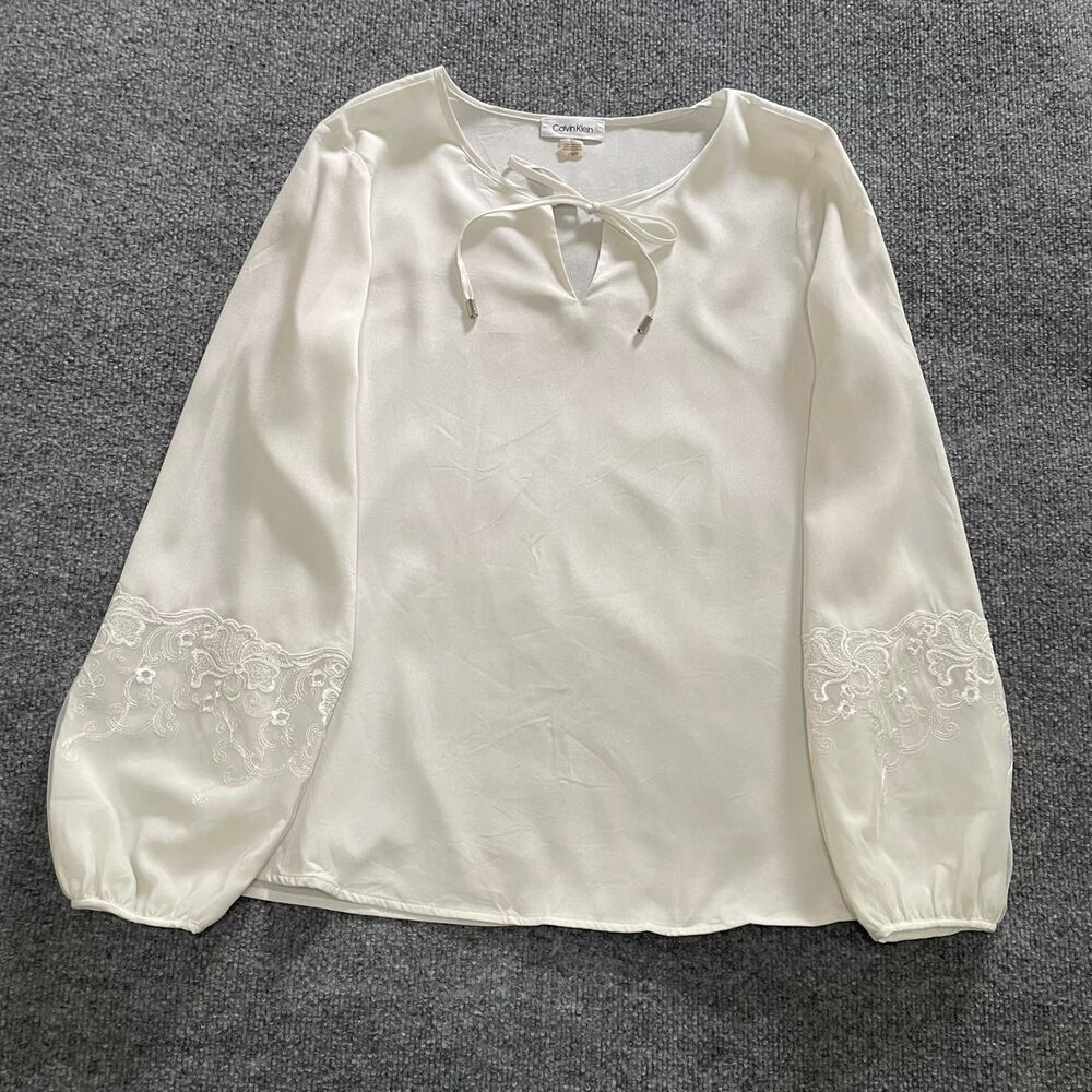 Coquette Romantic Ethereal Ivory Long Sleeve Blouse